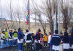 Bandera Mapuche y Bandera Argentina
